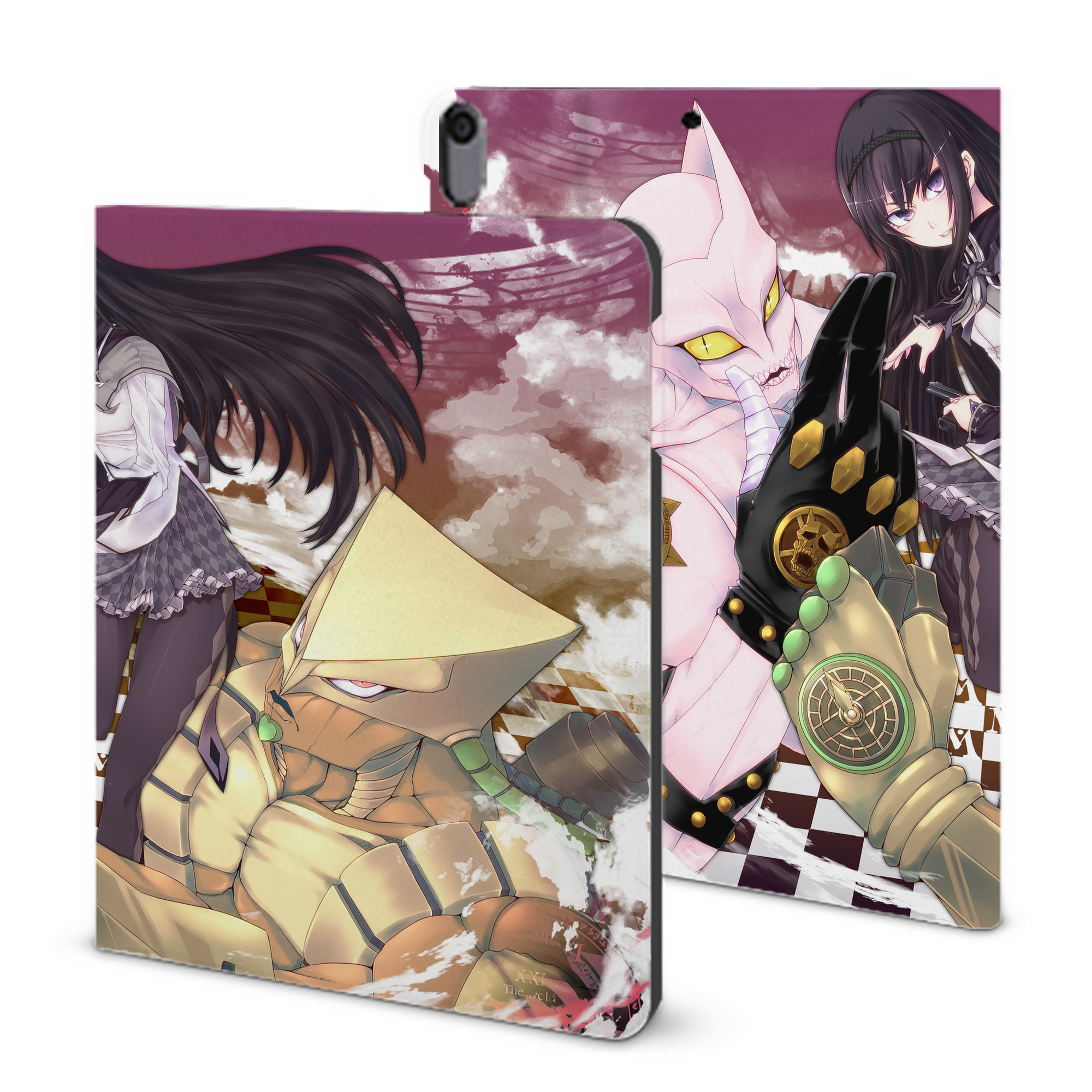 （画像用） ジョジョの奇妙な冒険 JoJo's Bizarre Adventure IPad ケース ブック型 PUレザー TPU 耐衝撃 軽量 薄型 ペン収納なし 全面保護 IPad 各モデル対応